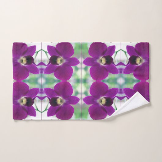 Lila Orchid Badhandtuch Set (Handtuch)