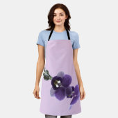 Lila Orchid-Blume, All-Over-Print-Schürze Schürze (Getragen)