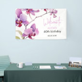 Lila Orchid-Blume Blossom 60. Geburtstag Banner (Messeveranstaltung)