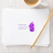 Lila Orchid-Blume Hochzeitstitel Adressaufkleber (Insitu)