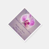 Lila Orchid-Blume-Papier Hochzeit Napkins Serviette (Ecke)