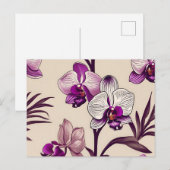 Lila Orchid-Blume Postkarte (Vorne/Hinten)