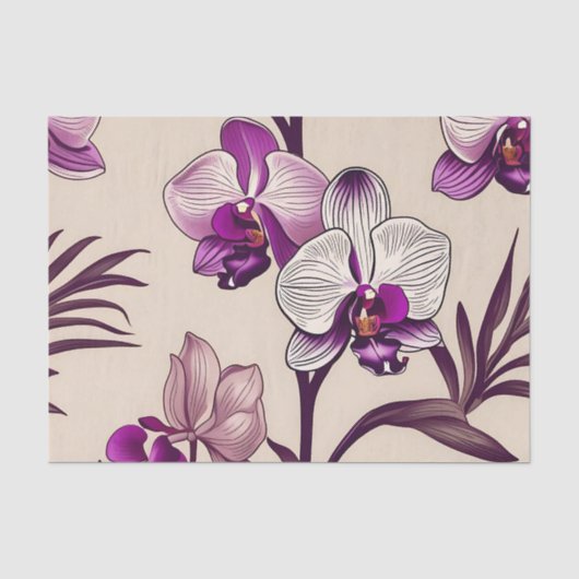 Lila Orchid-Blume Seidenpapier (Vorderseite)