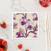 Lila Orchid-Blume Serviette (Beispiel)