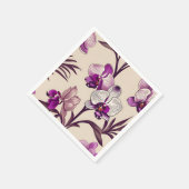 Lila Orchid-Blume Serviette (Ecke)