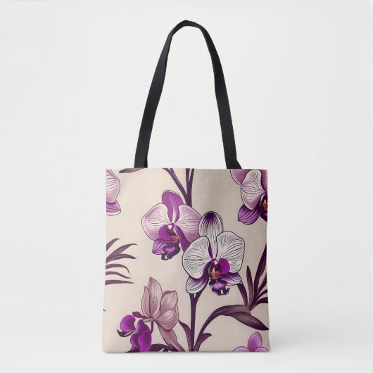Lila Orchid-Blume Tasche (Vorderseite)