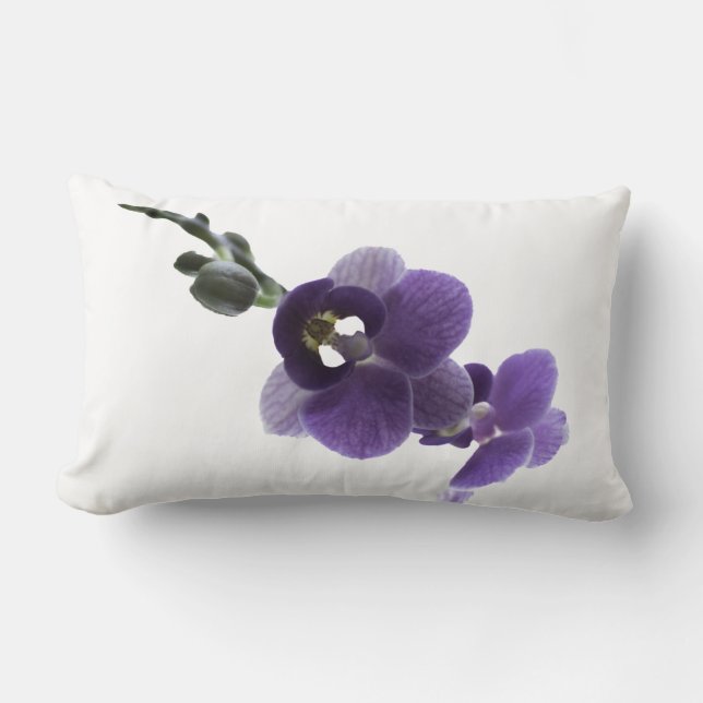 Lila orchid Blume, Throw Kissen (Vorderseite)