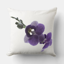 Lila orchid Blume, Throw Kissen
