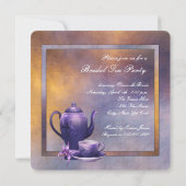 Lila Orchid Bridal Tea Einladung (Rückseite)