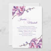 Lila Orchid Einladung (Vorderseite)