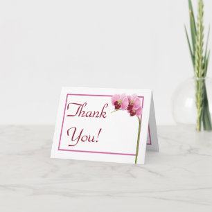 Lila Orchid-FaltenWedding Dankeschön Karte