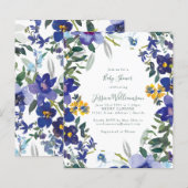 Lila Orchid Floral Frame Babydusche (Vorne/Hinten)