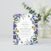 Lila Orchid Floral Frame Babydusche (Stehend Vorderseite)