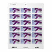 Lila orchid-florales Adressetikett (Vorne)