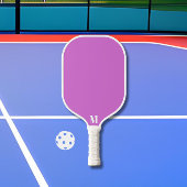 Lila Orchid-Funk und White Modern Monogram Pickleball Schläger