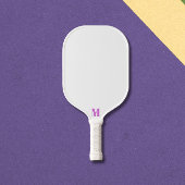 Lila Orchid-Funk und White Modern Monogram Pickleball Schläger