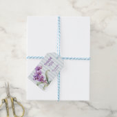 Lila orchid grüne Streifen Blumendanke Geschenkanhänger (Mit Garn)