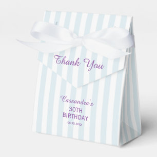 Lila orchid grüne Streifen Floral 30. Geburtstag Geschenkschachtel