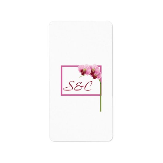 Lila Orchid Hersheys Miniaturwrapper Adressaufkleber (Vorne)