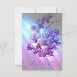 lila orchid-Hochzeit-RSVP-Reaktion RSVP Karte