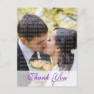 Lila Orchid-Hochzeit Vielen Dank Postkarte