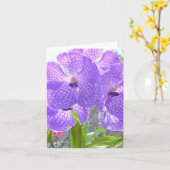 LILA ORCHID KARTE (Gelbe Blume)