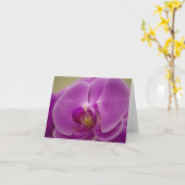 Lila Orchid Karte (Gelbe Blume)