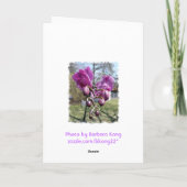 Lila Orchid Karte (Rückseite)