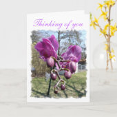 Lila Orchid Karte (Gelbe Blume)