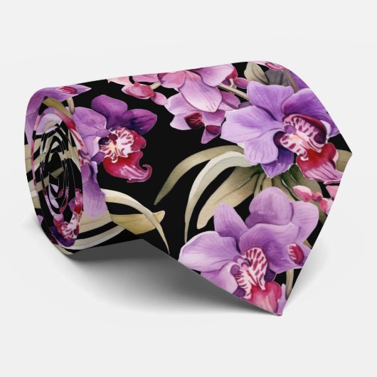 Lila Orchid Krawatte (Gerollt)