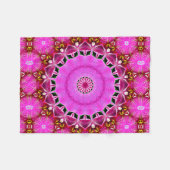 Lila Orchid Mandala Nr. 4 Fleece Blanket (Vorderseite (Horizontal))