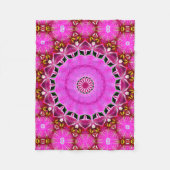 Lila Orchid Mandala Nr. 4 Fleece Blanket (Vorderseite)