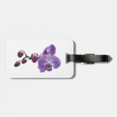 Lila Orchid mit Buckel Gepäckanhänger (Rückseite horizontal)