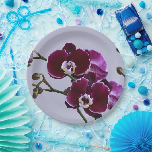 Lila Orchid-Papierplatte Pappteller (Party)
