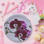 Lila Orchid-Papierplatte Pappteller (Party)