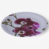 Lila Orchid-Papierplatte Pappteller (Schrägansicht)