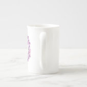 Lila Orchid-personalisiertes Teacup Porzellantasse (Rückseite)