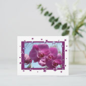 Lila Orchid Postkarte (Stehend Vorderseite)