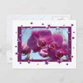 Lila Orchid Postkarte (Vorne/Hinten)