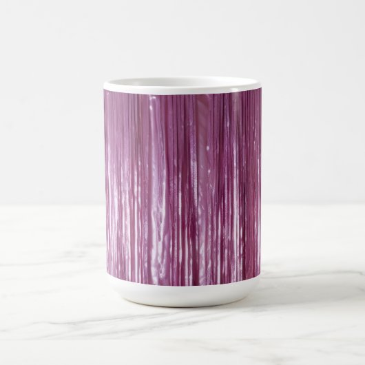 Lila orchid rosa Tinsel Streifen Kaffeetasse (Mittel)