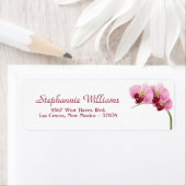 Lila Orchid-Rücksendeaufkleber (Insitu)