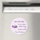 Lila Orchid Trio Save the Date Magnet (In Situ (Geschirrspüler))