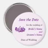 Lila Orchid Trio Save the Date Magnet (Vorderseite/Rückseite)