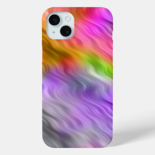 Lila Orchid Wavy Textur iPhone 15 Mini Hülle