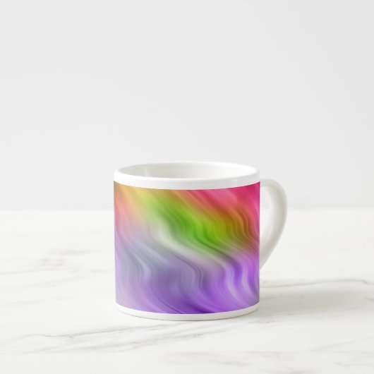 Lila Orchid Wavy Textur Espressotasse (Vorderseite Rechts)