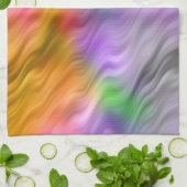 Lila Orchid Wavy Textur Geschirrtuch (Gefaltet)