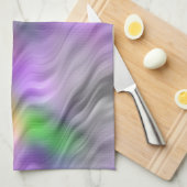 Lila Orchid Wavy Textur Geschirrtuch (Viertel Falte)