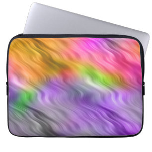 Lila Orchid Wavy Textur Laptopschutzhülle