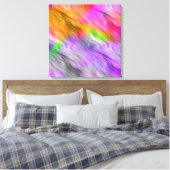 Lila Orchid Wavy Textur Leinwanddruck (Insitu (Schlafzimmer))