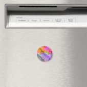 Lila Orchid Wavy Textur Magnet (In Situ (Geschirrspüler))